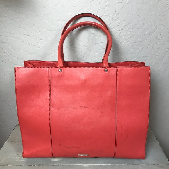 Rebecca Minkoff Large Orange Leather Tote - Picture 5 of 6